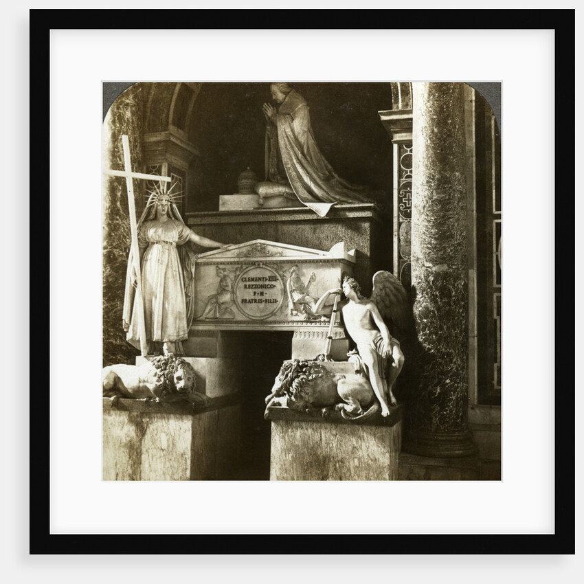 Tomb of Pope Clement XIII, St Peter's Basilica, Rome, Italy by Underwood & Underwood