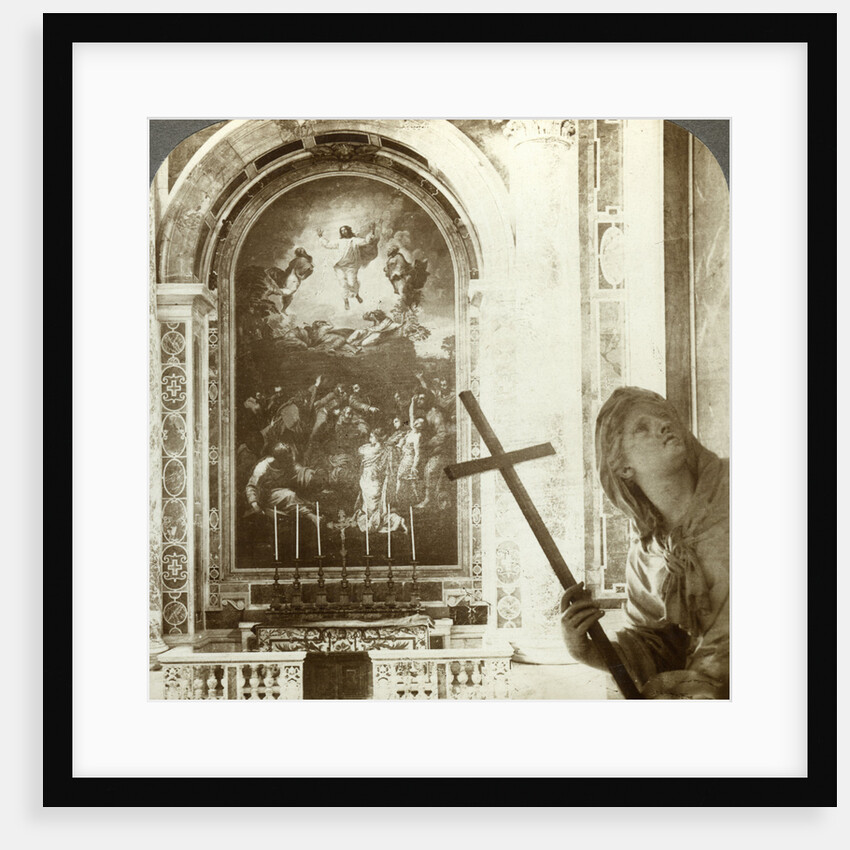 Mosaic above the Altar of Transfiguration, St Peter's Basilica, Rome, Italy by Underwood & Underwood