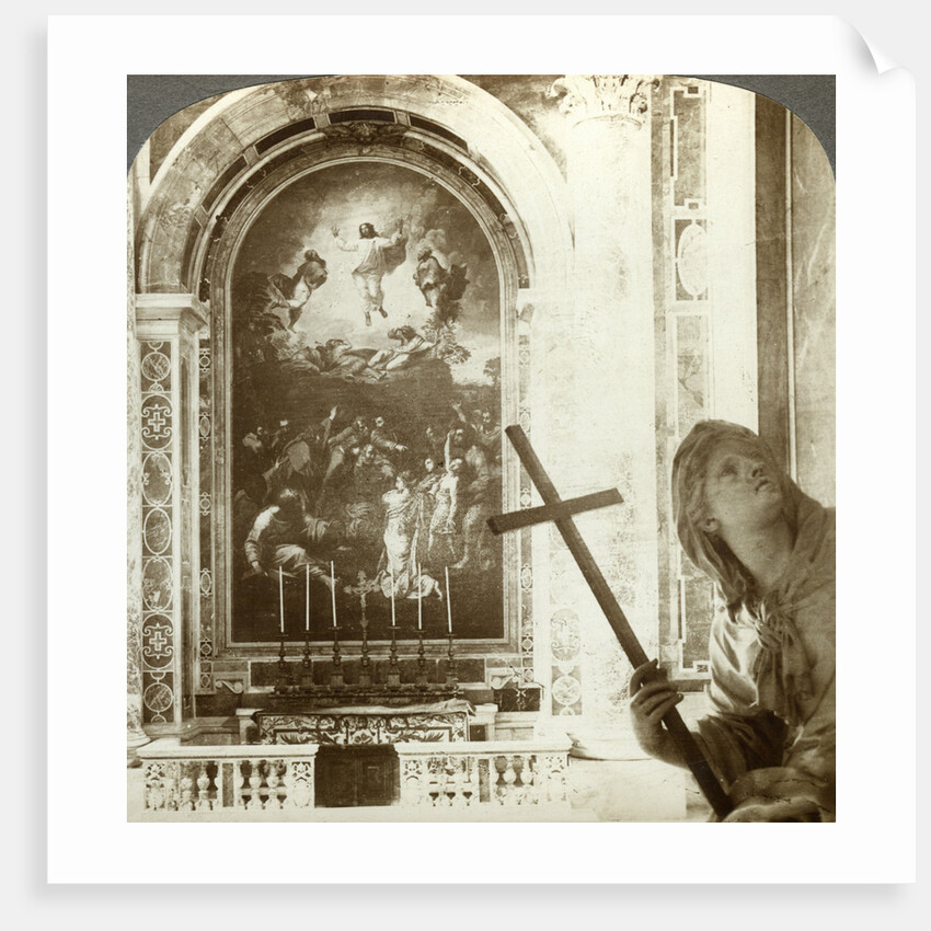 Mosaic above the Altar of Transfiguration, St Peter's Basilica, Rome, Italy by Underwood & Underwood