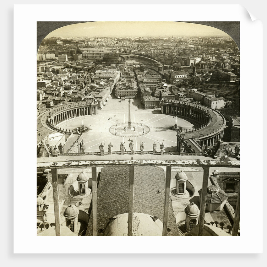 St Peter's Square from the dome of St Peter's Basilica, Rome, Italy by Anonymous