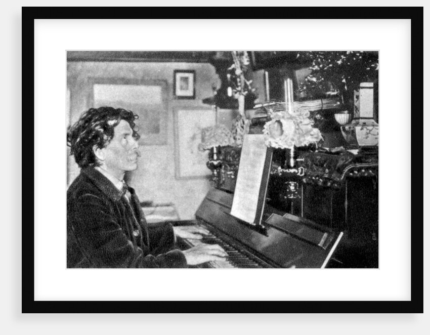 Maurice Rollinat, French poet, playing the piano by Anonymous