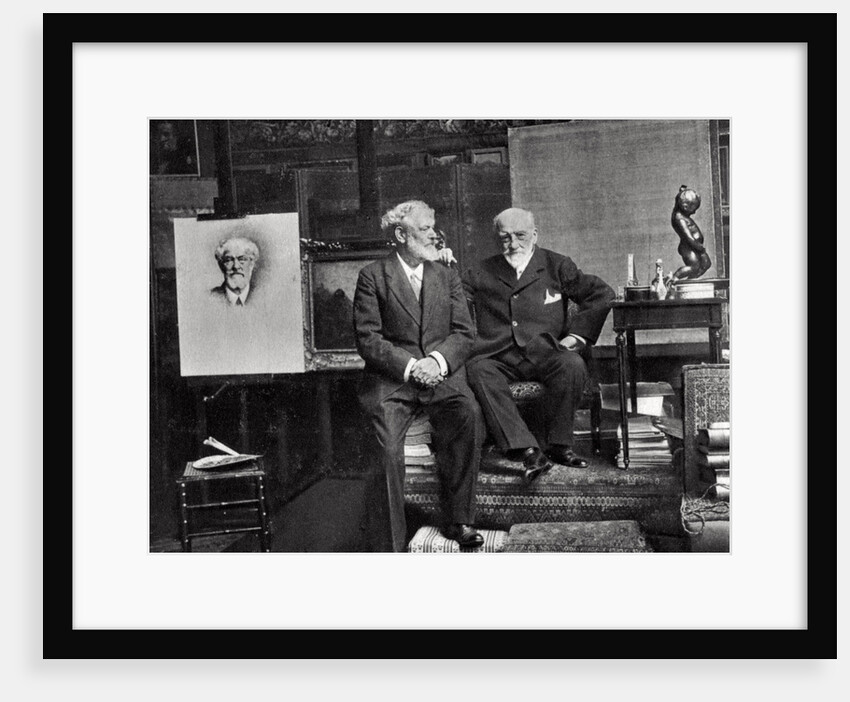 Jean Richepin, French poet, dramatist and novelist, and Leon Bonnat, French artist by Anonymous