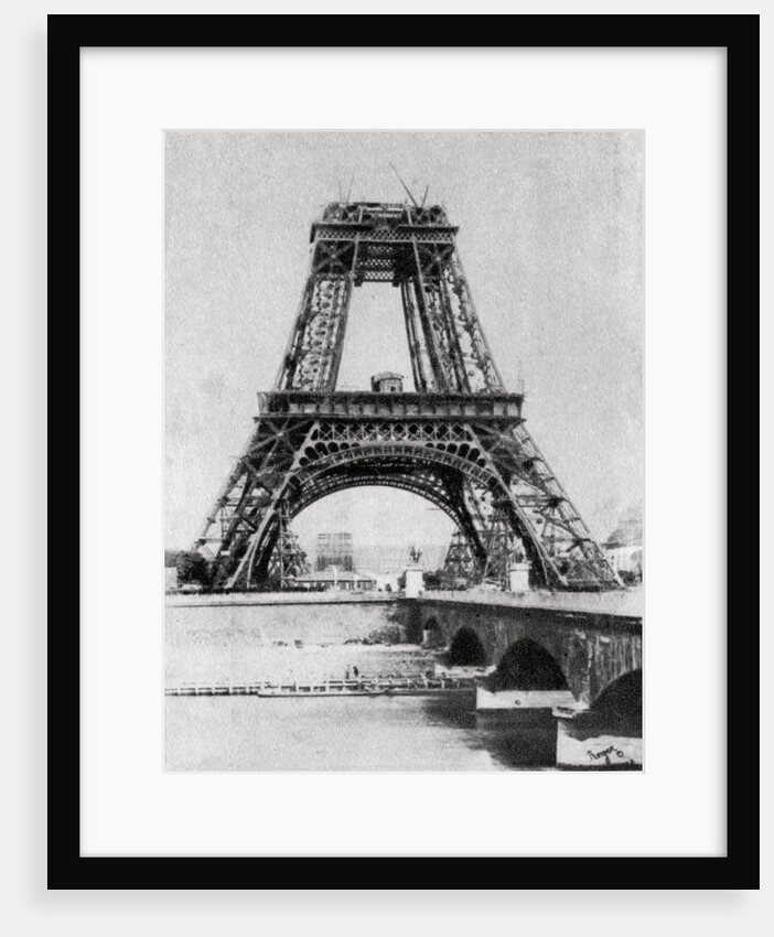 The Eiffel Tower under construction, Paris by Anonymous
