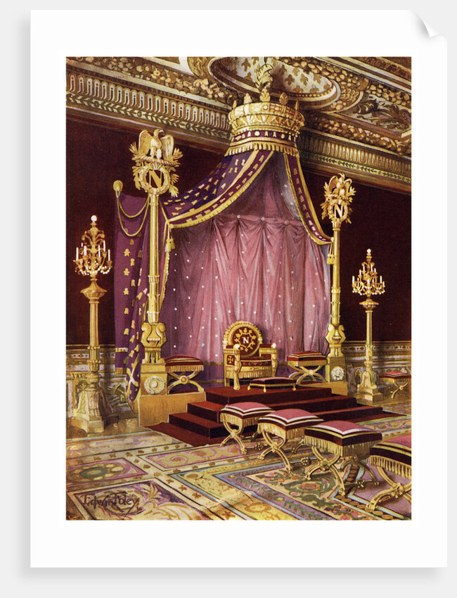 Throne room in the Palace of Fontainebleau, France by Edwin Foley