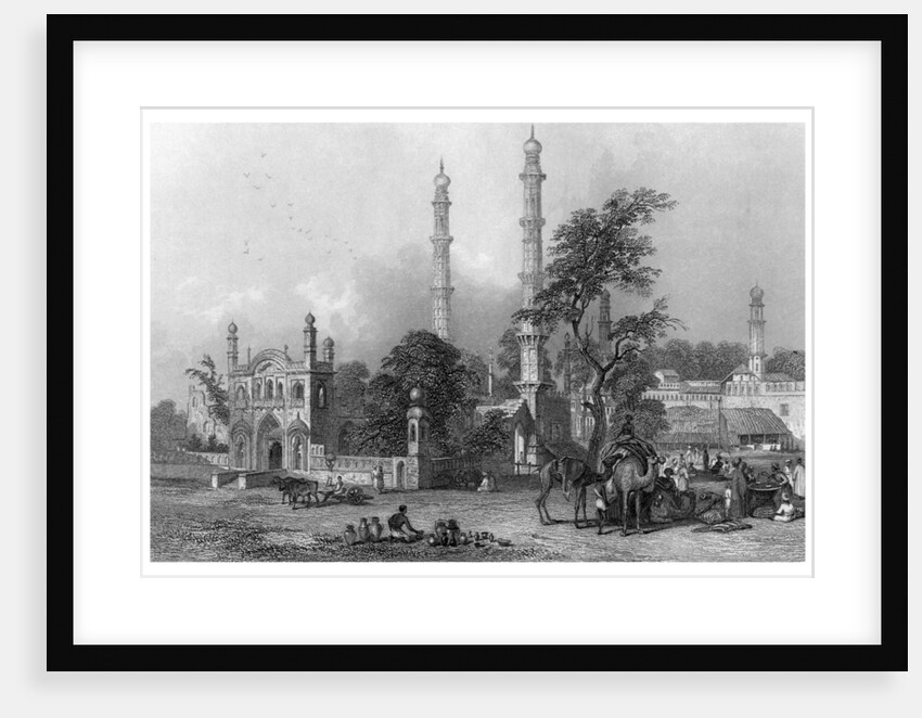 Mosque of Abdul Rahim Khan, Burhanpur, Madhya Pradesh, India by Finden
