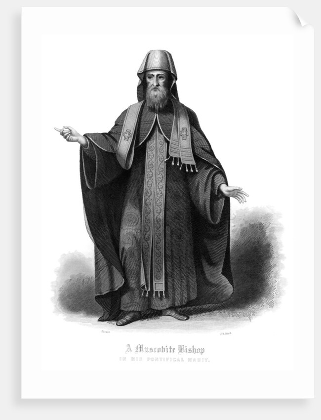 A Muscobite Bishop, in His Pontifical Habit by JB Bird