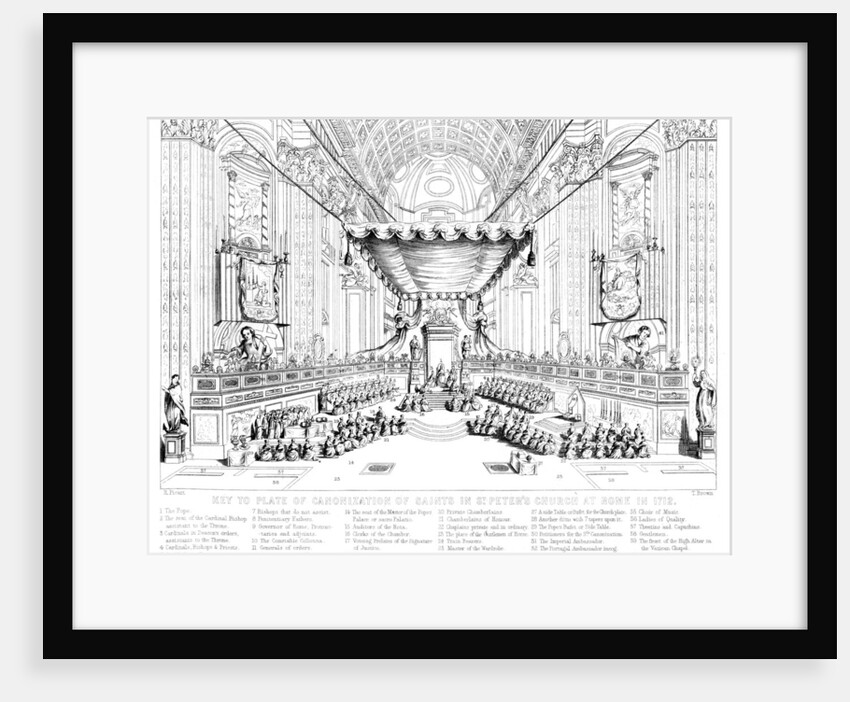 Canonisation of Saints in St Peter's Church, Rome by T Brown