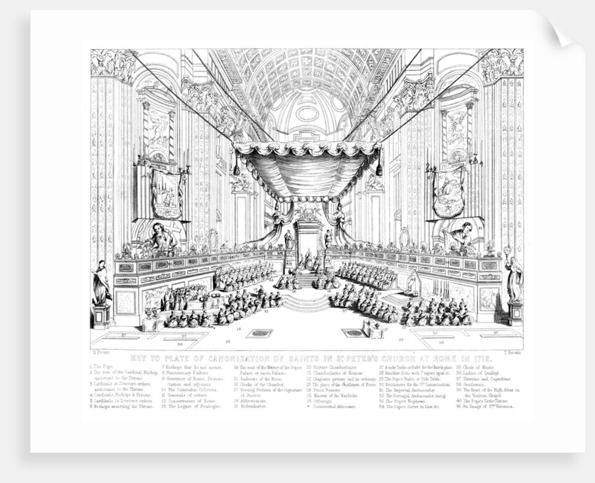 Canonisation of Saints in St Peter's Church, Rome by T Brown