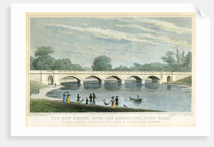 The New Bridge over the Serpentine, Hyde Park, London by MS Barenger