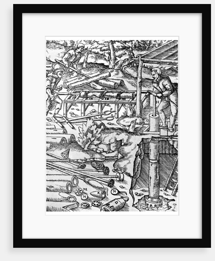 Making and using elm tree pumps to drain mines before the days of the steam engine by Anonymous