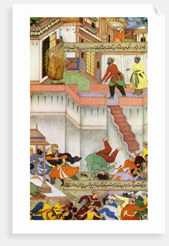 The killing of Adham Khan by Akbar by Anonymous