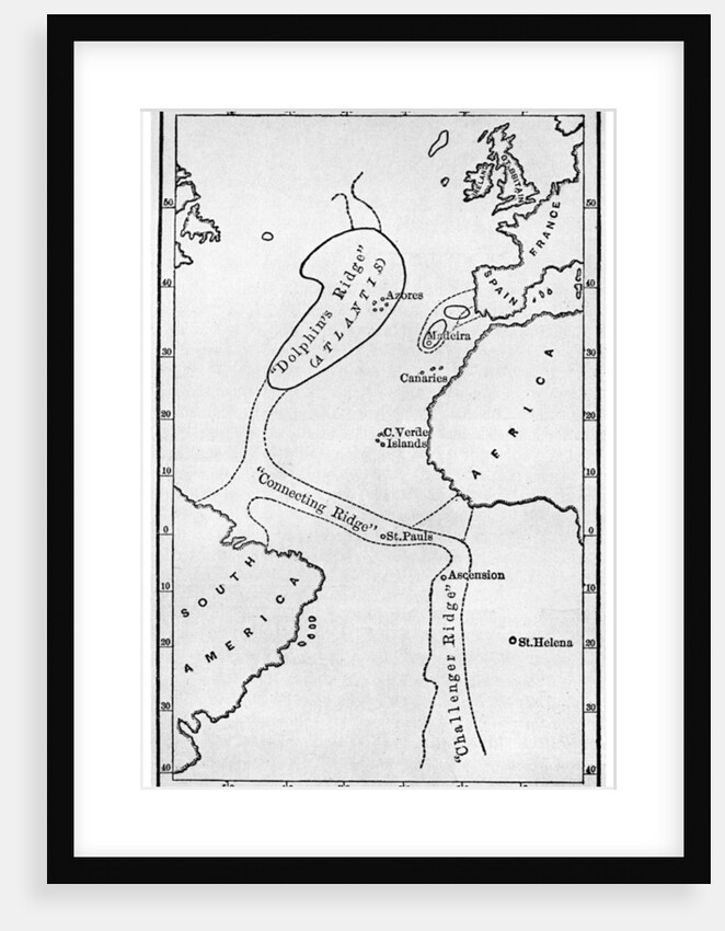 Atlantis: a map showing the location of the mythical continent by Anonymous