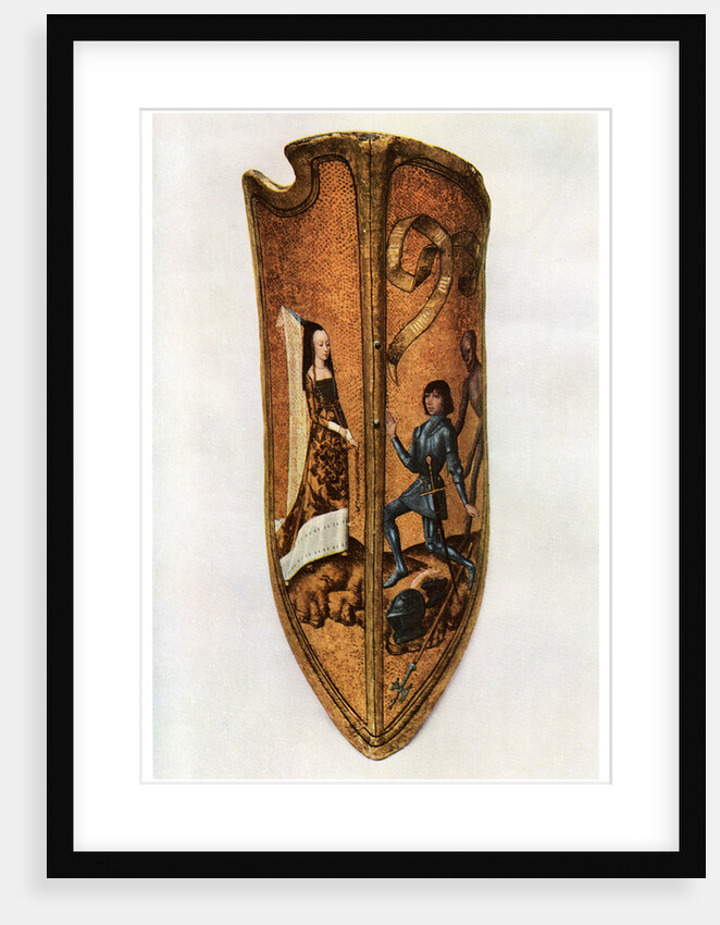 Chivalry and courtly love: Flemish parade shield by Anonymous