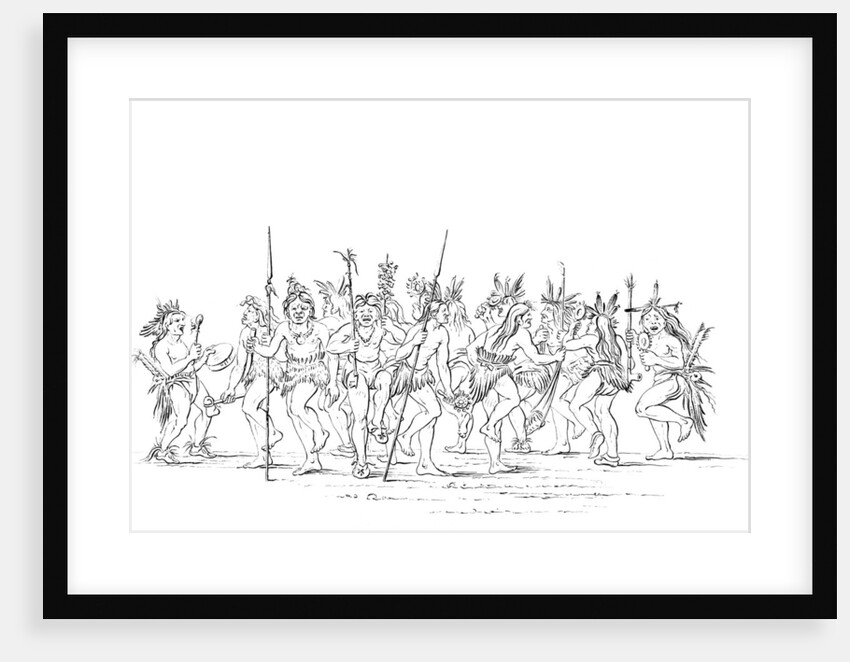 The Sioux tribe performing a beggar dance by Myers and Co