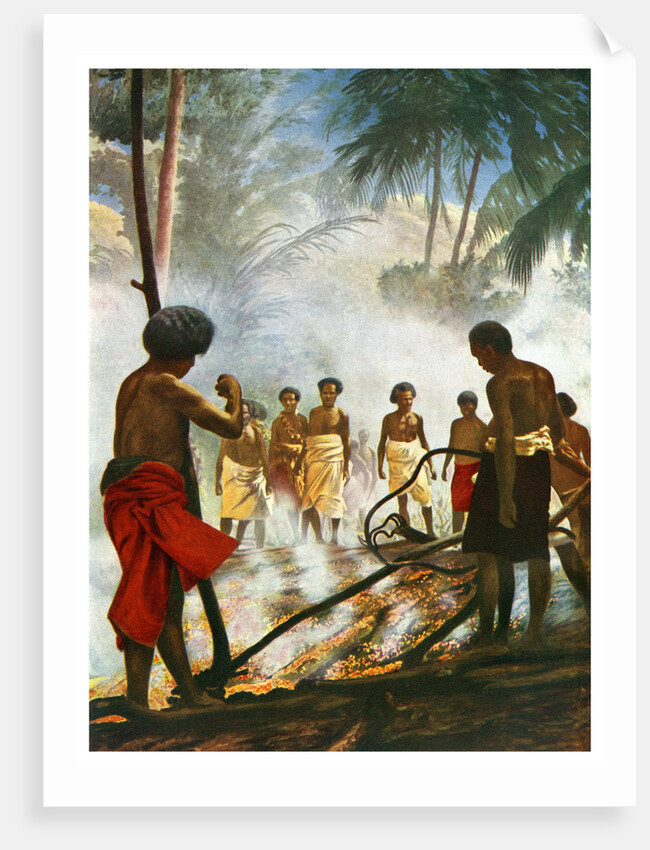 Fire walking in Fiji by Anonymous