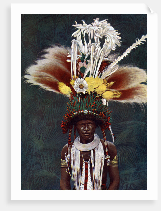 A Roro chief dressed for a ceremonial dance, Papua New Guinea by Charles Gabriel Seligman