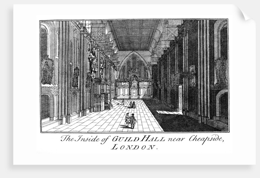 The Inside of Guild Hall near Cheapside, London by William Griggs
