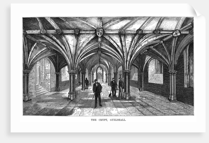 'The Crypt, Guildhall', City of London by Anonymous