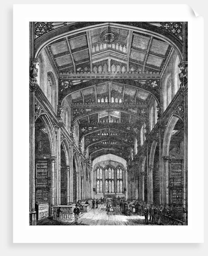 Interior of the Library, Guildhall, City of London by Anonymous