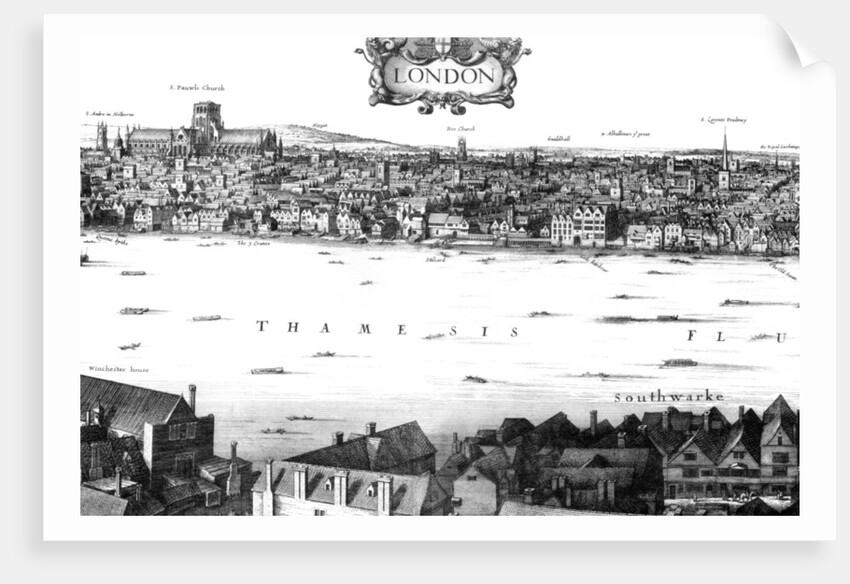 View of London and the Thames from South Bank by William Griggs