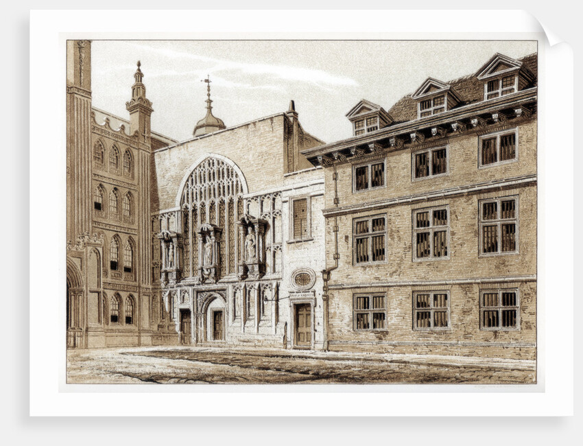 West front of Guildhall Chapel, City of London by William Griggs