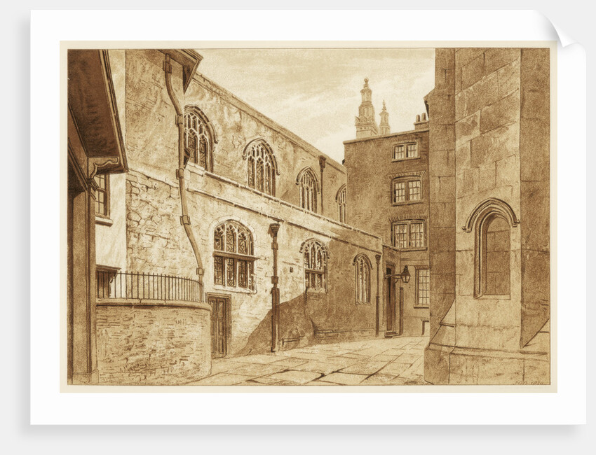 North side of Guildhall Chapel, City of London by Anonymous