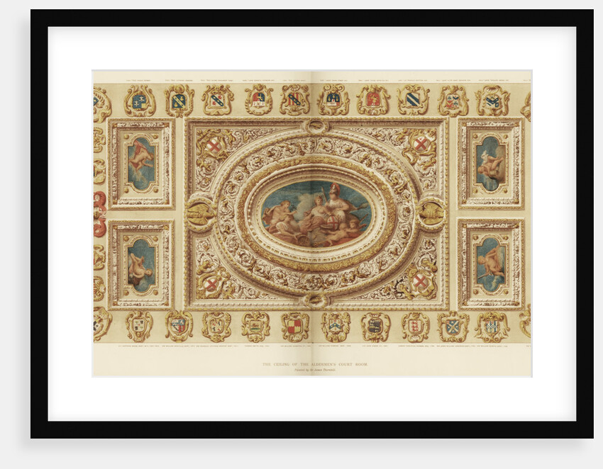 The ceiling of the Aldermen's Court Room, Guildhall, City of London by Anonymous