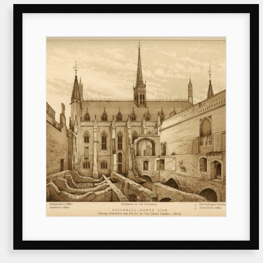 'Guildhall North Side', City of London by Anonymous