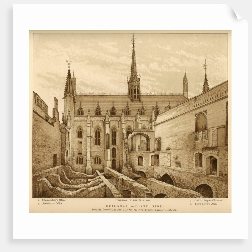 'Guildhall North Side', City of London by Anonymous