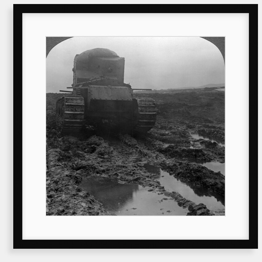 Whippet tank on a muddy battlefield, Morcourt, France, World War I by Realistic Travels Publishers