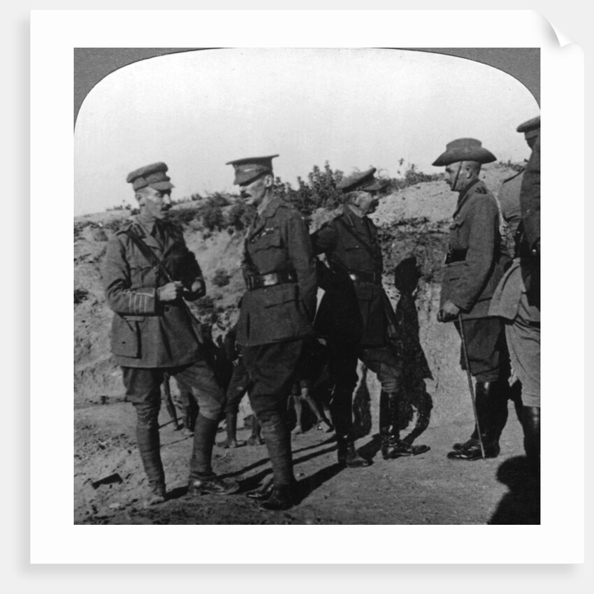 Lord Kichener reviews the situation at Gallipolli with ANZAC officers, World War I by Realistic Travels Publishers