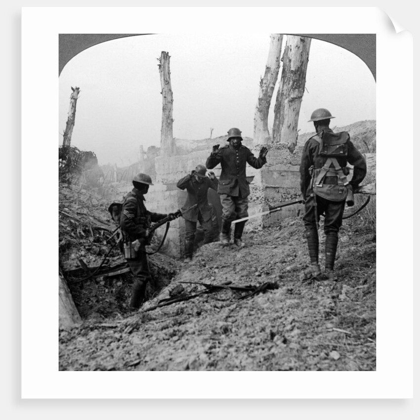 German soldiers surrendering, Bullecourt, France, World War I by Realistic Travels Publishers