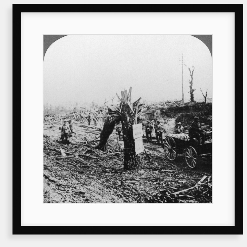 Engineers repairing a light railway, Hangard, France, World War I by Realistic Travels Publishers