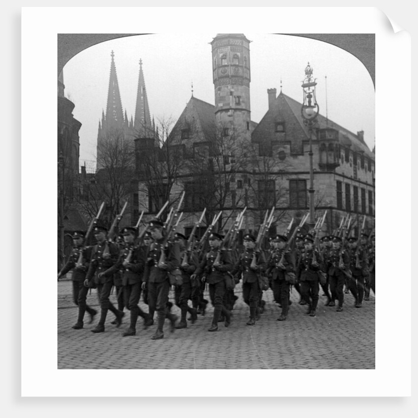 British troops marching in Cologne, Germany by Realistic Travels Publishers