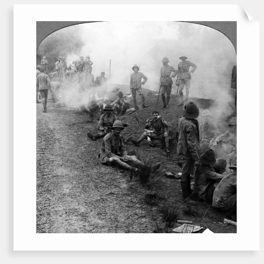Early morning camp fires and breakfast, Persian Gulf, World War I by Realistic Travels Publishers