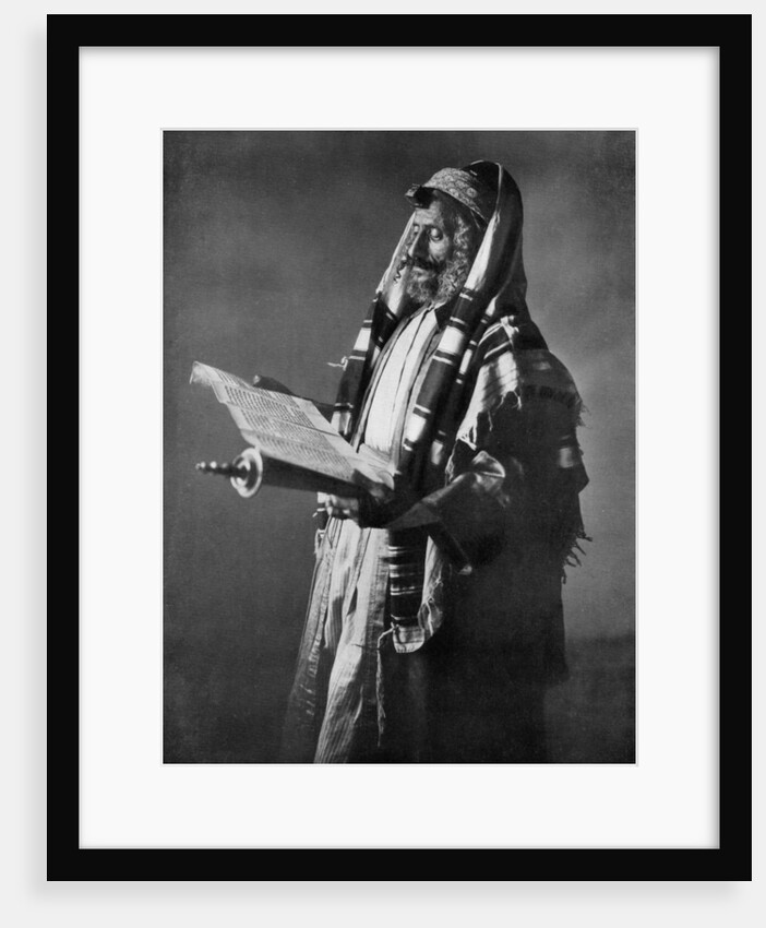 Rabbi reading the Law by The American Colony