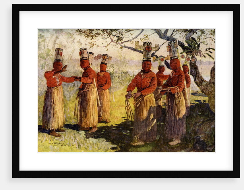 Masked dancers of Opaina, River Apaporis, Brazil by Anonymous