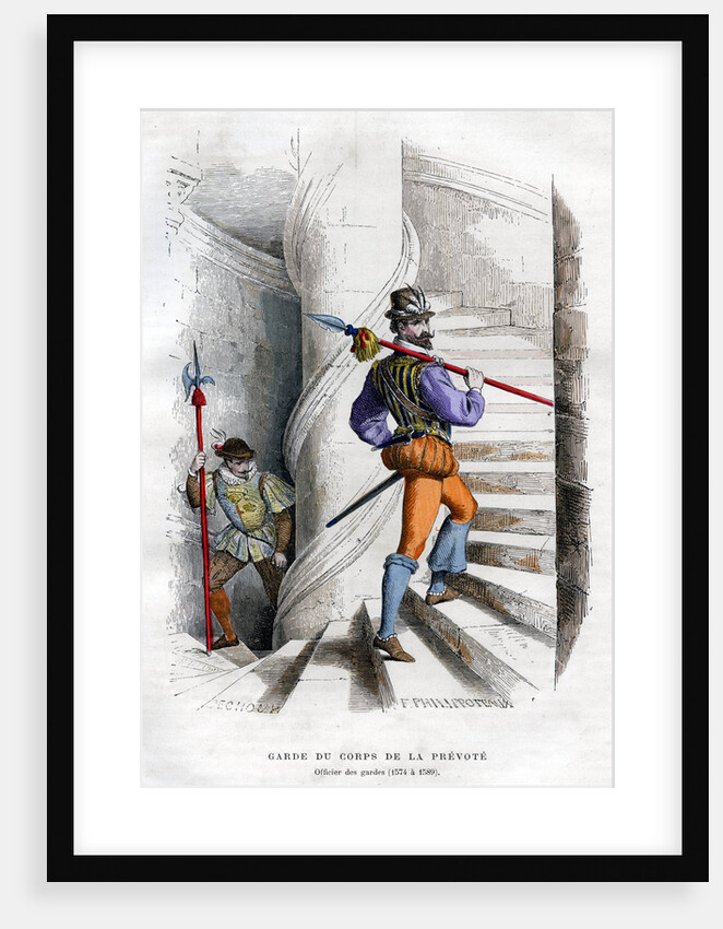 Officer of the guards, Garde du corps de la prévoté 1574-1589 by Felix Henri Emmanuel Philippoteaux
