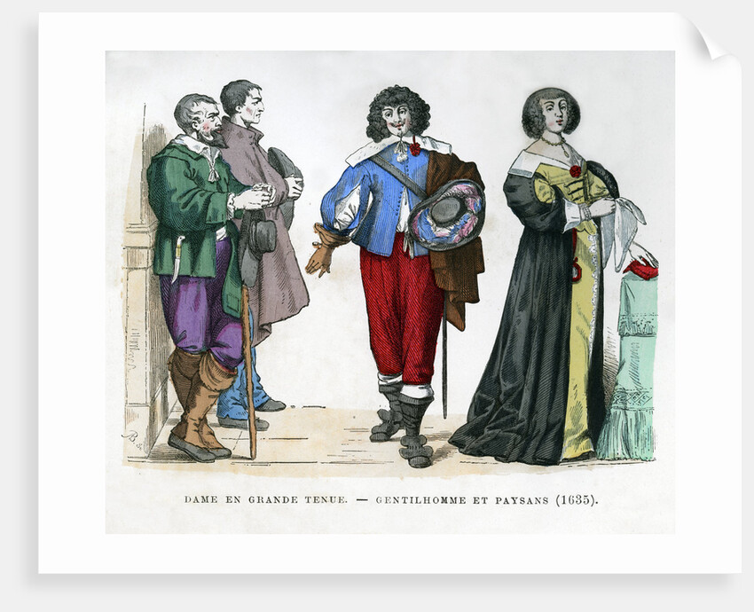 Peasants, a gentleman and a lady by Anonymous