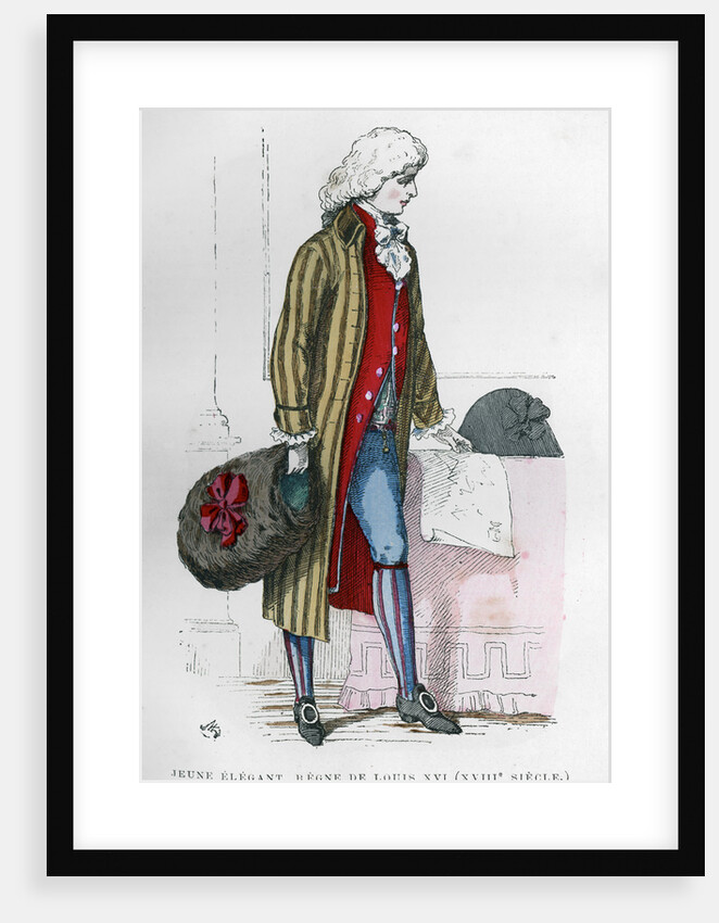 Young dandy in costume of the reign of Louis XVI by Anonymous