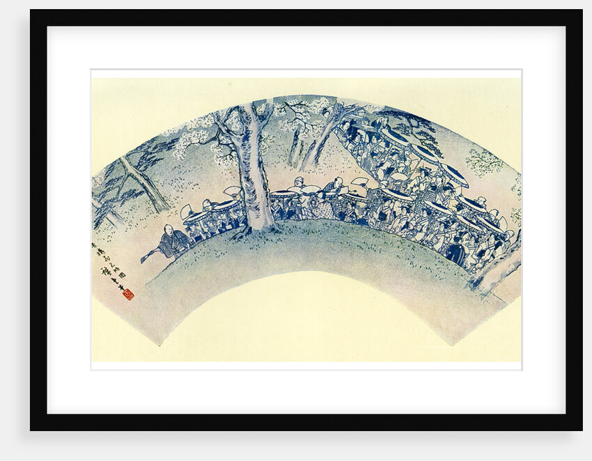 Japanese fan print (ogi shape) by Anonymous