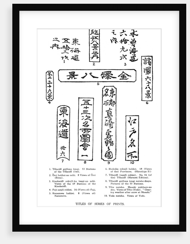 Titles of series of prints by Anonymous