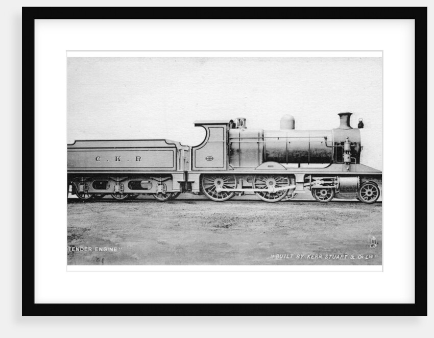 4-4-0 tender engine, steam locomotive built by Kerr, Stuart and Co by Raphael Tuck