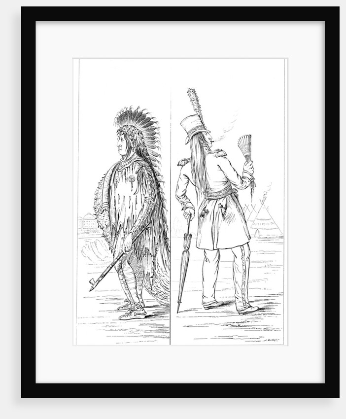 Wi-Jun-Jon in native costume and in regimental uniform by Myers and Co