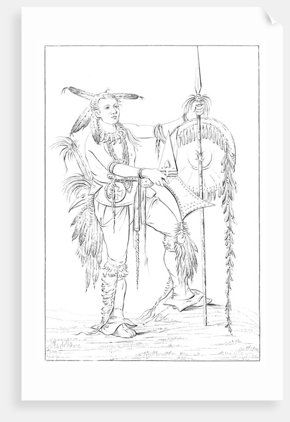 Sac or Fox brave, Rock Island, Upper Mississippi by Myers and Co