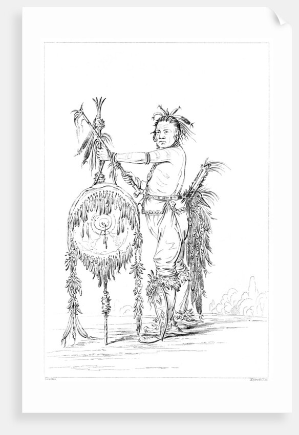 Sac or Fox brave, Rock Island, Upper Mississippi by Myers and Co