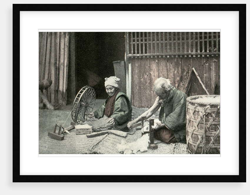 Spinning cotton, Japan by Anonymous