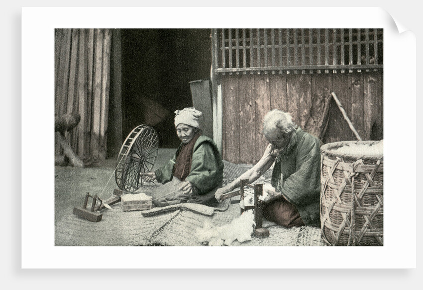 Spinning cotton, Japan by Anonymous