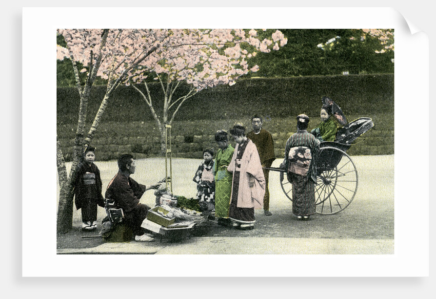 A street merchant, Japan by Anonymous