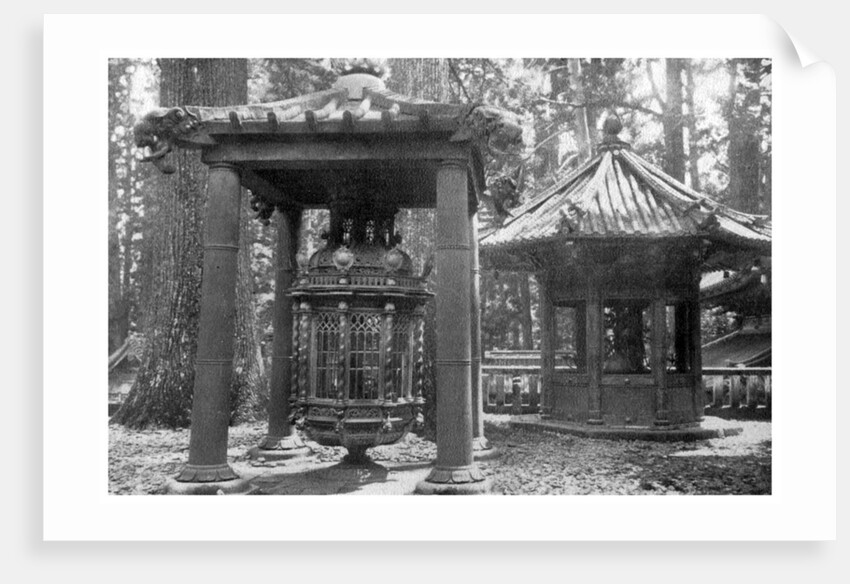 Bronze lantern from Korea and candelabrum from Holland, Japan by Anonymous